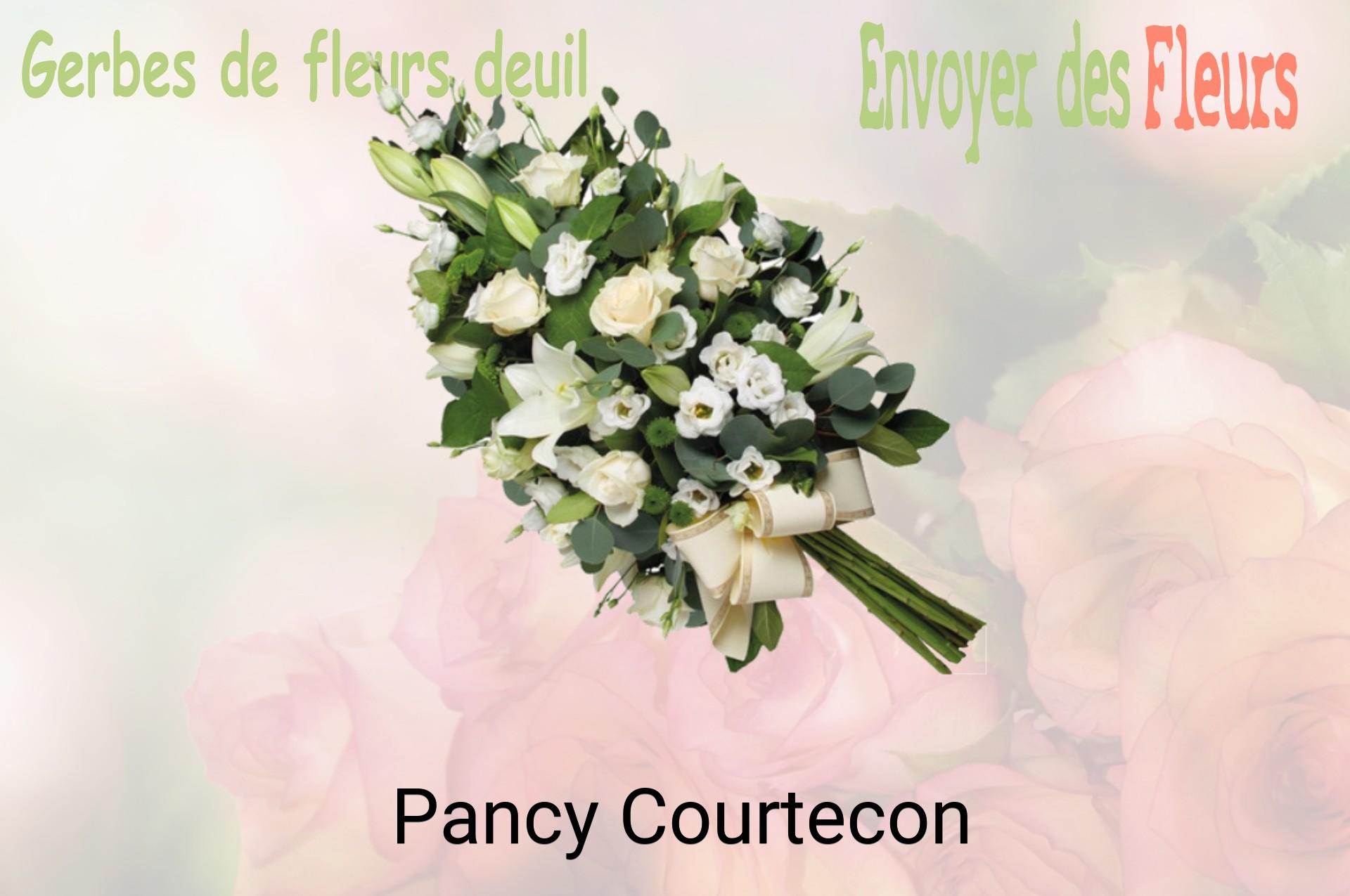 Gerbe de fleurs de deuil livrée à Pancy-Courtecon